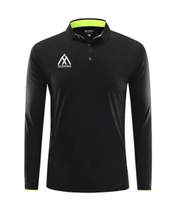 Men's Clothing Summa Drive Quick-Dry Polyester Long Sleeve Shirt Black