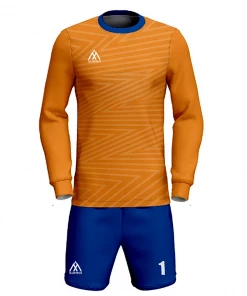 FOOTBALL Summa Drive New Design Polyester Quick-dry Fabric Long Sleeve Soccer Uniform Orange/Blue