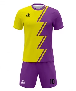 Summa Drive New Design Sublimation Printing Soccer Jersey Uniform Soccer Kits Yellow/Violet