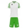 Summa Drive Quick-Dry Polyester Sublimation Football Uniform White With Green Shorts Zebra Design Pattern