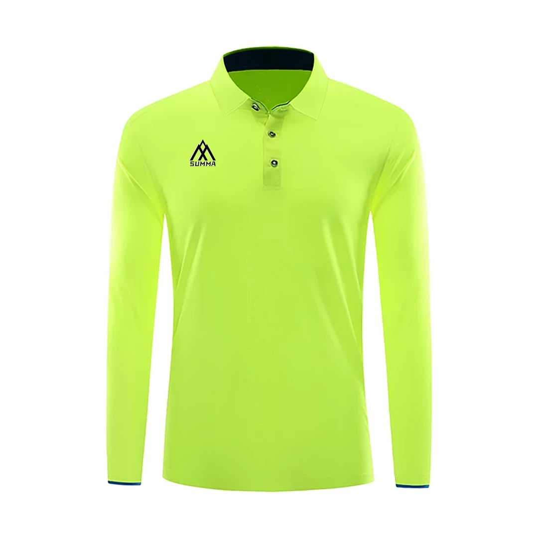 Summa Drive Polyester Long Sleeve Polo Shirt Men's Clothing 3 Summa Drive Polyester Long Sleeve Polo Shirt Men's Clothing