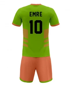Summa Drive Quality V Collar Sublimation Soccer Jersey Green/Cream FOOTBALL