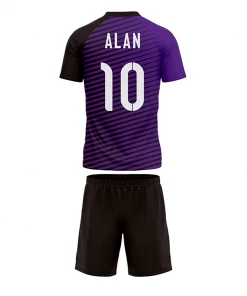 Summa Drive V Collar Classic Design Football Jersey Football Kits Violet/Black