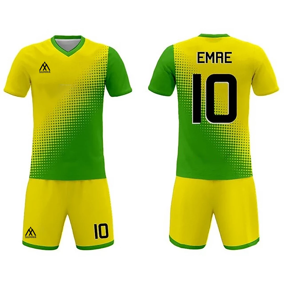 Summa Drive Quick-Dry Polyester Field Football Jersey Uniform Yellow/Green 5 Summa Drive Quick-Dry Polyester Field Football Jersey Uniform Yellow/Green