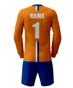 FOOTBALL Summa Drive New Design Polyester Quick-dry Fabric Long Sleeve Soccer Uniform Orange/Blue
