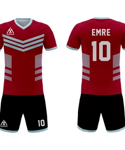 Summa Drive Sports Jersey Sublimation Football Uniform Red/Light Blue/Black