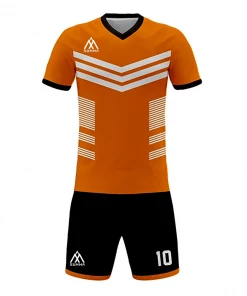Summa Drive Quality V Collar Sublimation Soccer Jersey Orange/White With Black