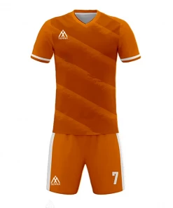 Summa Drive Polyester Mesh Material Sublimation Soccer Jersey Uniform Dark Orange/Orange FOOTBALL
