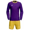 Summa Drive New Design Polyester Quick-dry Fabric Long Sleeve Soccer Uniform Violet/Yellow FOOTBALL