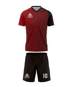 Summa Drive V Collar Classic Design Football Jersey Football Kits Red/Black