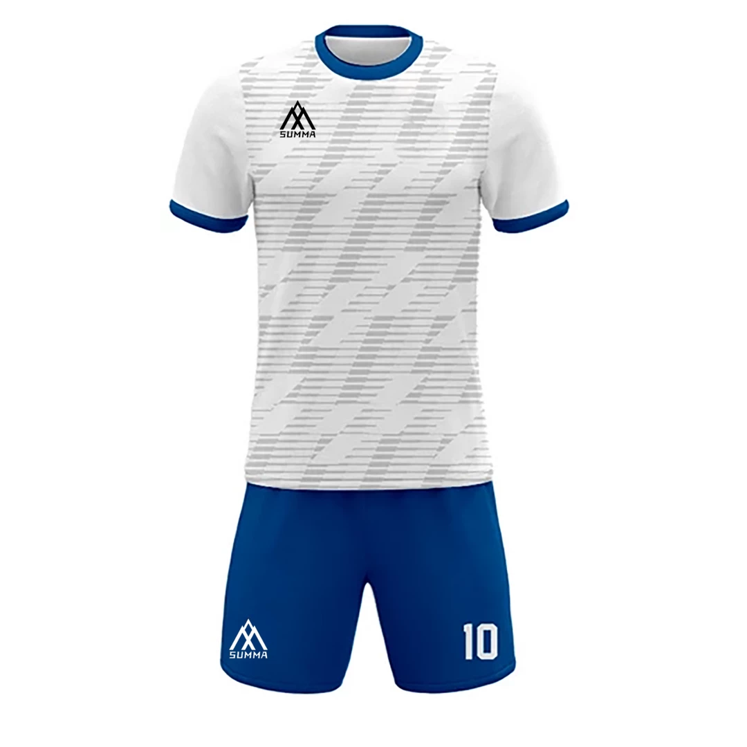 Summa Drive Soccer Jersey Uniform Sportswear Sublimation Football Jersey White/Blue 3 Summa Drive Soccer Jersey Uniform Sportswear Sublimation Football Jersey White/Blue