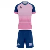 Summa Drive Polyester Short Sleeve Men Sets Football Uniform Pink/Blue 2 Summa Drive Polyester Short Sleeve Men Sets Football Uniform Pink/Blue