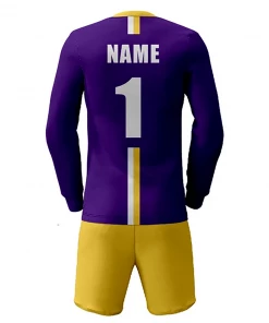 Summa Drive New Design Polyester Quick-dry Fabric Long Sleeve Soccer Uniform Violet/Yellow FOOTBALL