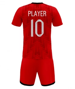 Summa Drive Orange Design Soccer Jersey Uniform Club Sublimation Printing Kits Red/Dark Red With Black FOOTBALL