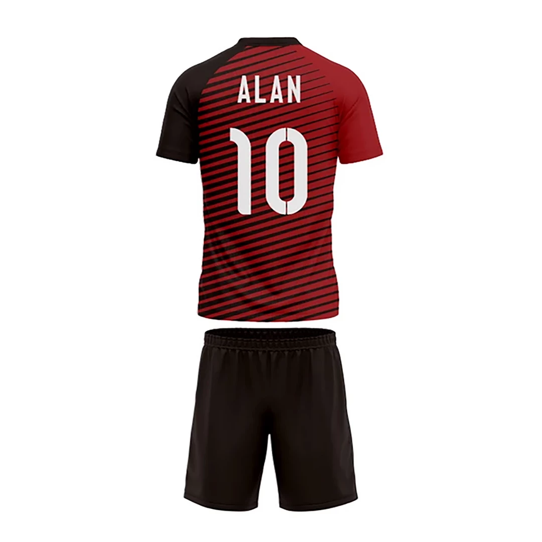 Summa Drive V Collar Classic Design Football Jersey Football Kits Red/Black 4 Summa Drive V Collar Classic Design Football Jersey Football Kits Red/Black