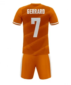 Summa Drive Polyester Mesh Material Sublimation Soccer Jersey Uniform Dark Orange/Orange FOOTBALL