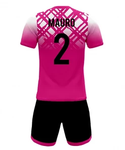 Summa Drive Men's Soccer Club Jersey Uniform Pink/White With Black Short