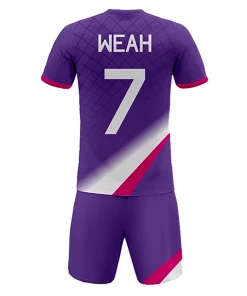 Summa Drive Men's Soccer Stripe Jersey Dry Fit Violet/White With Pink FOOTBALL