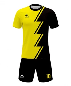 FOOTBALL Summa Drive New Design Sublimation Printing Soccer Jersey Uniform Soccer Kits Yellow/Black