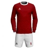 Summa Drive New Design Polyester Quick-dry Fabric Long Sleeve Soccer Uniform Red/White FOOTBALL