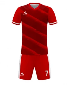 FOOTBALL Summa Drive Polyester Mesh Material Sublimation Soccer Jersey Uniform Dark Red/Red