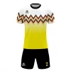 Summa Drive Men's Soccer Club Jersey Uniform White/Yellow With Black Short