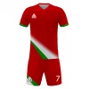 Summa Drive Men's Soccer Stripe Jersey Dry Fit Red/White With Green FOOTBALL