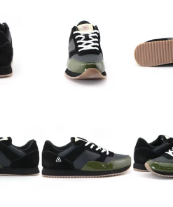 Summa Run Patent Leather Nylon Men Running Sneakers Shoes