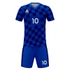 Summa Drive Men's Sublimation Football Jersey Set Checkered Blue