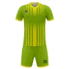 Summa Drive Men's Sublimation Football Jersey Set Green And Yellow