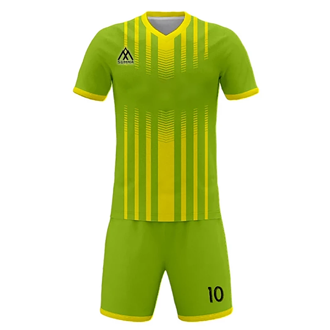 Summa Drive Men's Sublimation Football Jersey Set Green And Yellow 3 Summa Drive Men's Sublimation Football Jersey Set Green And Yellow